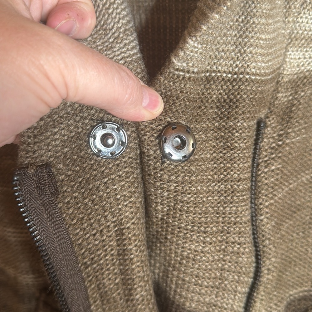 Field & Stream Brown Ombré Knit Sweater Cardigan Size Small Oversized - Picture 7 of 10